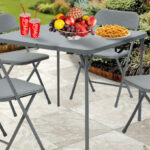 Mainstays 5 Piece Square Centerfold Folding Card Table and Chairs Set
