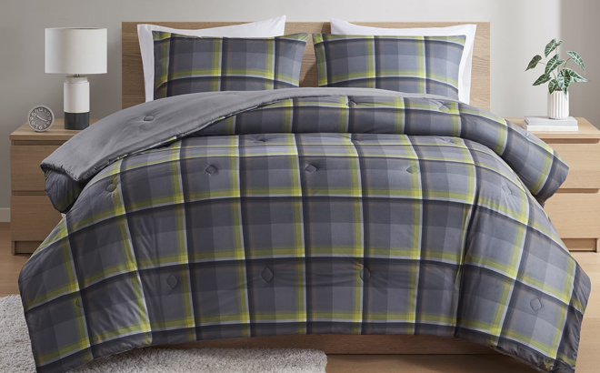 Mainstays Western Plaid 3 Piece Green Comforter Set Mainstays Western Plaid 3 Piece Green Comforter Set