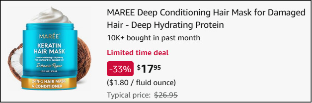 Maree Deep Conditioning Hair Mask Checkout