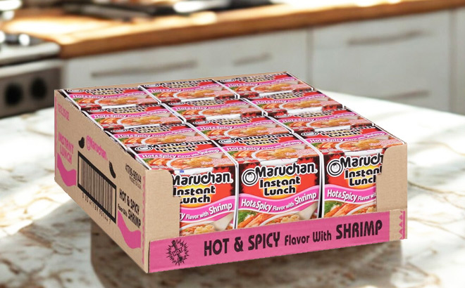 Maruchan Instant Lunch Hot and Spicy Shrimp Ramen Noodles Maruchan Instant Lunch Hot and Spicy Shrimp Ramen Noodles