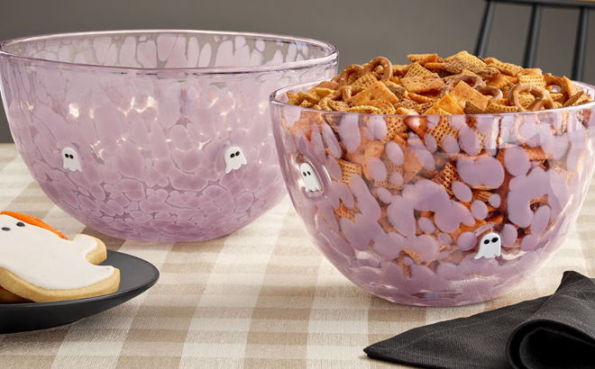 Members Mark Halloween Icon Glass Serving Bowls 2 Pack
