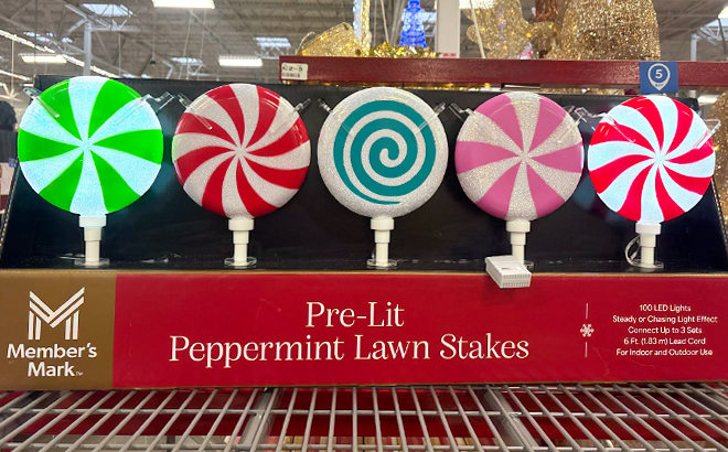 Members Mark Pre Lit Peppermint Lawn Stakes