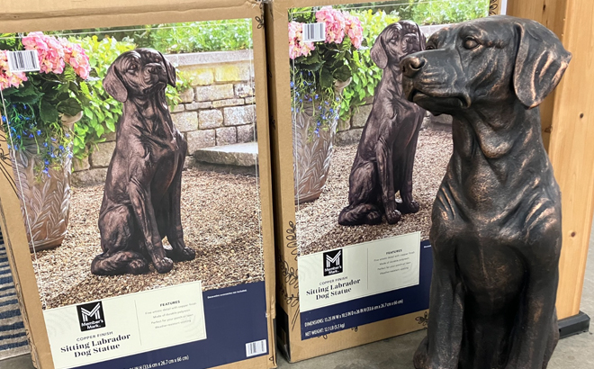 Members Mark Sitting Labrador Dog Statues