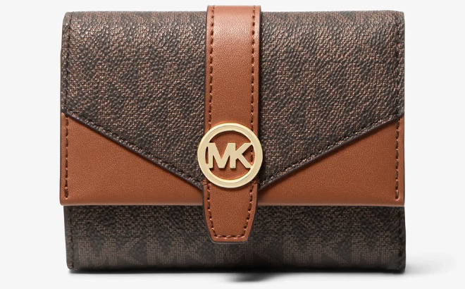 Michael Kors Greenwich Medium Signature Logo Trifold Wallet Michael Kors Greenwich Medium Signature Logo Trifold Wallet