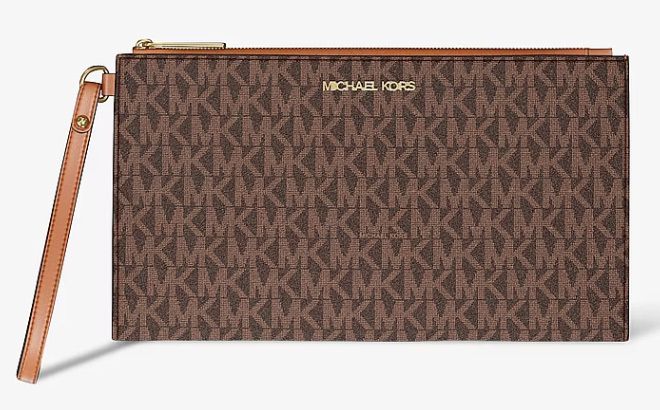 Michael Kors Jet Set Large Signature Logo Wristlet Michael Kors Jet Set Large Signature Logo Wristlet