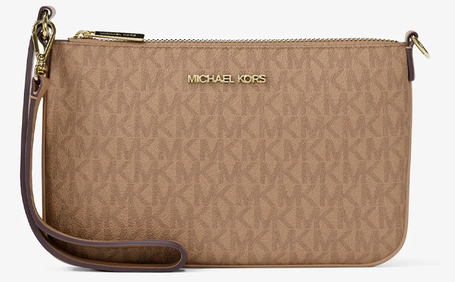 Michael Kors Jet Set Small Signature Logo Convertible Wristlet Michael Kors Jet Set Small Signature Logo Convertible Wristlet