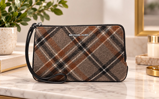Michael Kors Jet Set Travel Plaid Print Wool Michael Kors Jet Set Travel Plaid Print Wool