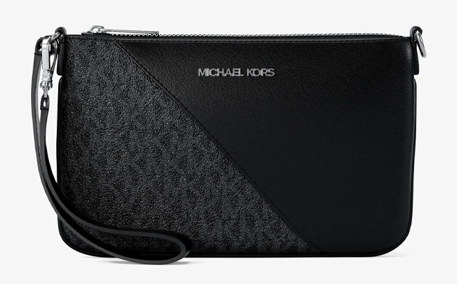 Michael Kors Jet Set Travel Small Signature Logo and Smooth Wristlet Michael Kors Jet Set Travel Small Signature Logo and Smooth Wristlet