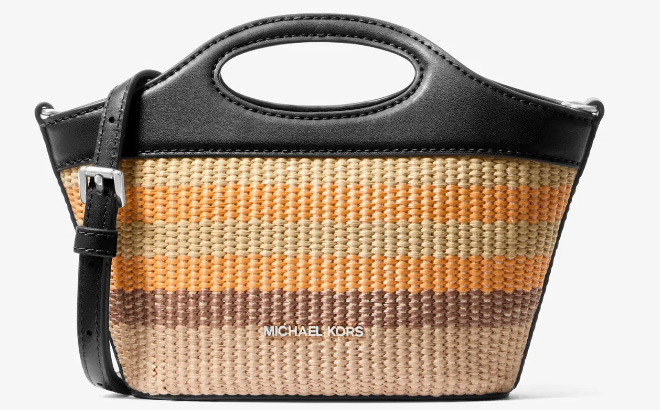 Michael Kors Tatum Small Striped Woven Crossbody Michael Kors Tatum Small Striped Woven Crossbody