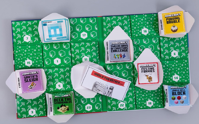 Minecraft Book Collection Advent Calendar Opened