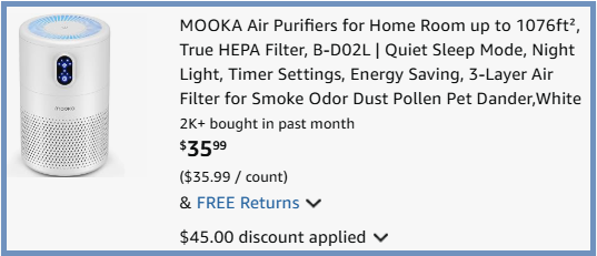 Mooka Large Room HEPA Air Purifier Checkout Page Mooka Large Room HEPA Air Purifier Checkout Page