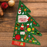 Musical Christmas Tree A Holiday Fold Out Baby Sound Book on the Table
