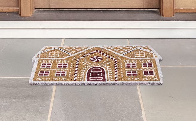 My Texas House Multicolor Gingerbread House Outdoor Coir Christmas Doormat My Texas House Multicolor Gingerbread House Outdoor Coir Christmas Doormat