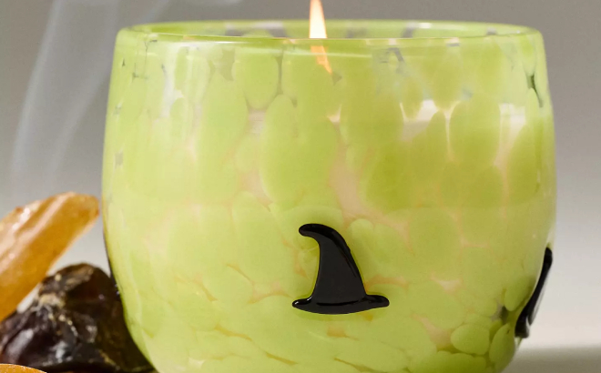 Mystic Witch Icon Incense Amber Glass Candle