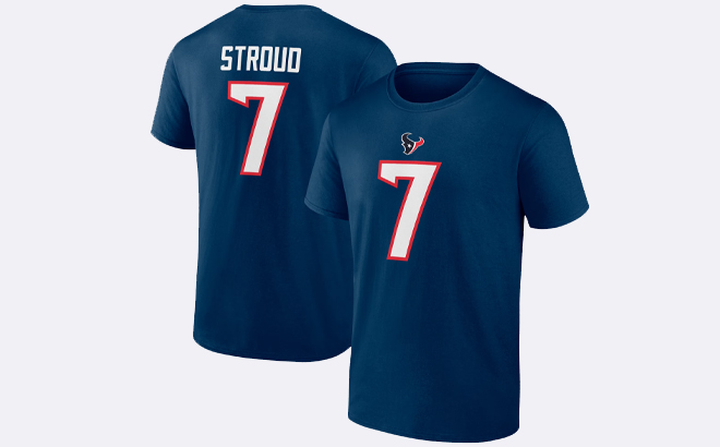 NFL C.J. Stroud Houston Texans Mens Name & Number Short Sleeve Tee