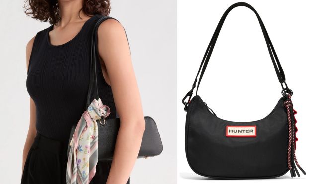 Nanette Lepore East West Shoulder Bag with Scarf and Hunter Shoulder Bag Nanette Lepore East West Shoulder Bag with Scarf and Hunter Shoulder Bag