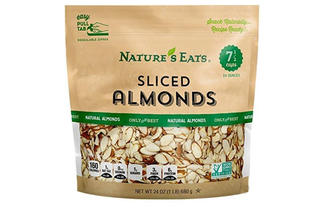 Natures Eats Sliced Almonds 24 Ounce Bag Natures Eats Sliced Almonds 24 Ounce Bag