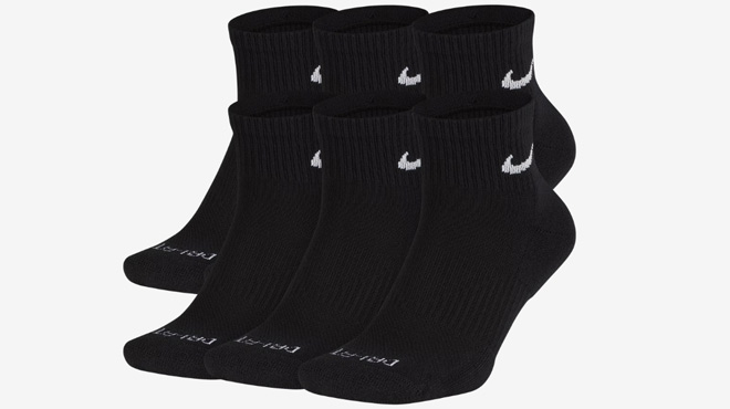Nike 6 Pack Dri FIT Plus Quarter Socks