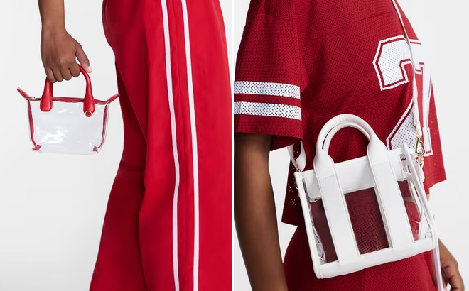 No Boundaries Womens Game Day Clear Mini Tote Bag