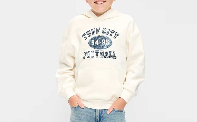 Old Navy Boys Favorite Fleece Oversized Graphic Hoodie Old Navy Boys Favorite Fleece Oversized Graphic Hoodie