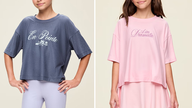 Old Navy CloudMotion Short Sleeve Boxy T Shirt for Girls