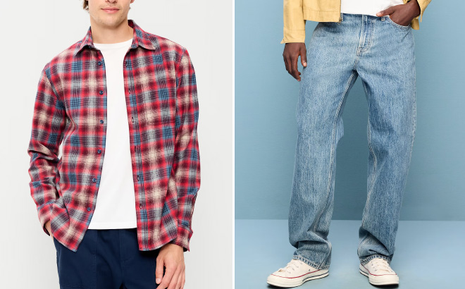Old Navy Relaxed Long Sleeve Plaid Flannel Pocket Shirt Old Navy Relaxed Long Sleeve Plaid Flannel Pocket Shirt