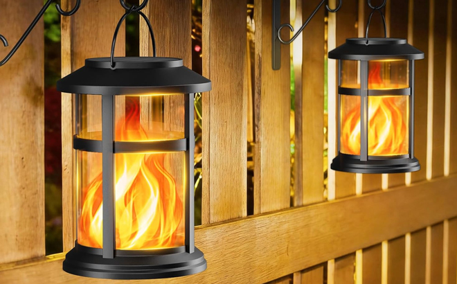Otdair Solar Lanterns with Flickering Flame