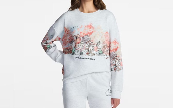 Peanuts Womens Crewneck Sweatshirt