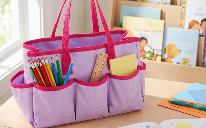 PenGear Carry All Teacher Tote Bag on the Table