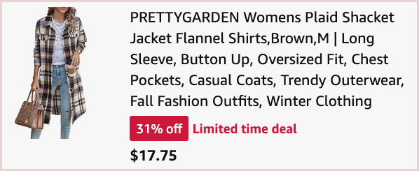 Plaid Shacket Jacket at Checkout