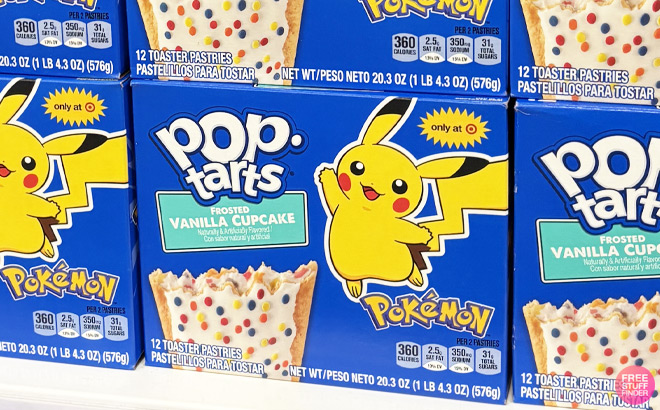 Pop Tarts Pokemon Frosted Vanilla Cupcake Toaster Pastries