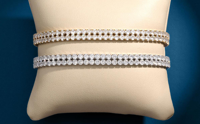 Radiance by Absolute Double Row Stretch Bracelet