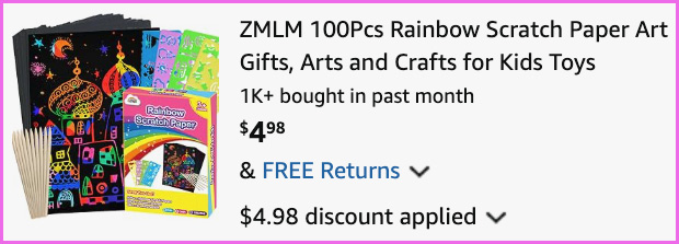 Rainbow Scratch Paper Set at Checkout Rainbow Scratch Paper Set at Checkout