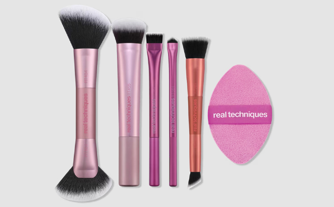 Real Techniques Big Blends Energy Brush Dual Ended Makeup Brush Set
