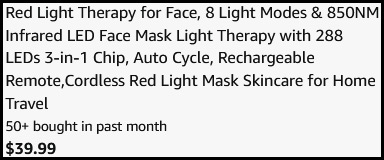 Red Light Therapy Face Mask Checkout