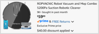 Robot Vacuum Mop at Checkout