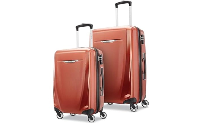 Samsonite Winfield 3 DLX Hardside Expandable Luggage with Spinners Burnt Orange 2 Piece Set
