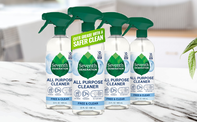 Seventh Generation All Purpose Cleaner Free Clear 23 oz Pack of 4 Seventh Generation All Purpose Cleaner Free Clear 23 oz Pack of 4