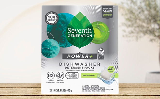 Seventh Generation Power Plus Dishwasher Tabs 40 Count