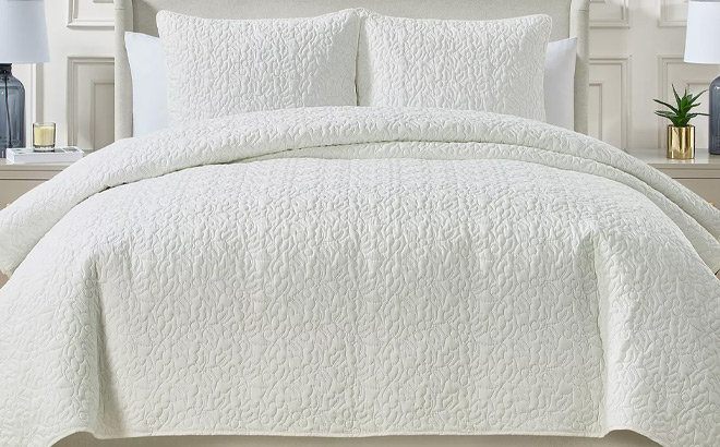 Seventh Studio Holly Pinsonic Quilted 2 Piece Quilt Set