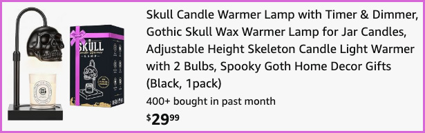 Skull Candle Warmer Lamp at Checkout Skull Candle Warmer Lamp at Checkout