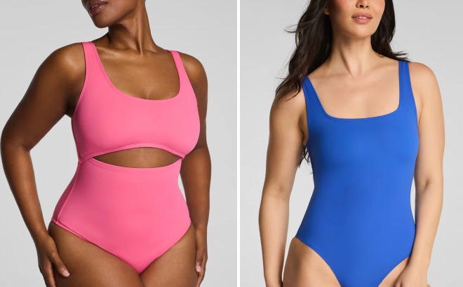 Spanx Swim Cutout and Square Cut One Piece