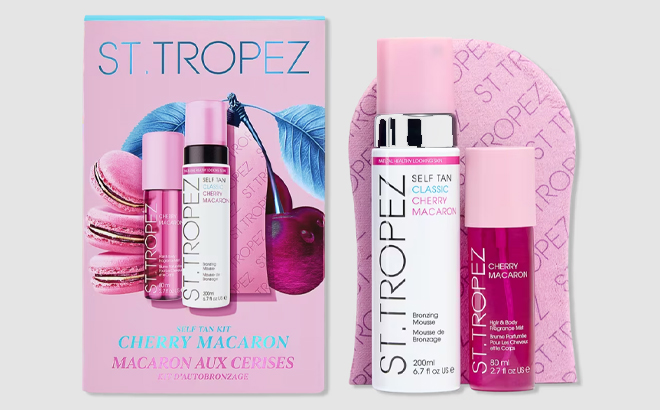 St Tropez Cherry Macaron Self Tan and Body Mist Set
