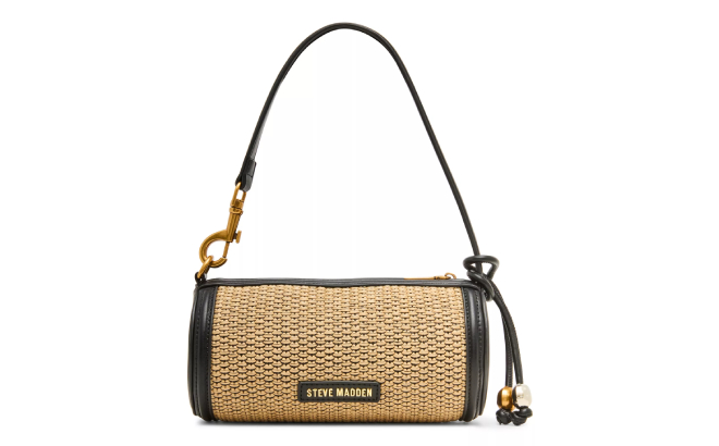 Steve Madden Bpriya Small Raffia Barrel Bag
