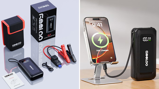 Supersafe Jump Starter with built in 45W USB C cable