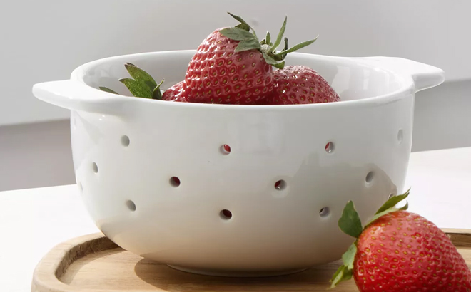 The Cellar James Ceramic Berry Colander The Cellar James Ceramic Berry Colander