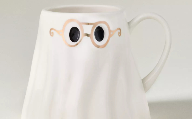 The Mud Fairy Stoneware 24k Gold Accent Ghost Mug The Mud Fairy Stoneware 24k Gold Accent Ghost Mug