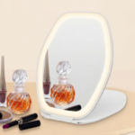 Travel Makeup Mirror with Light Portable Hexagon Vanity Mirror