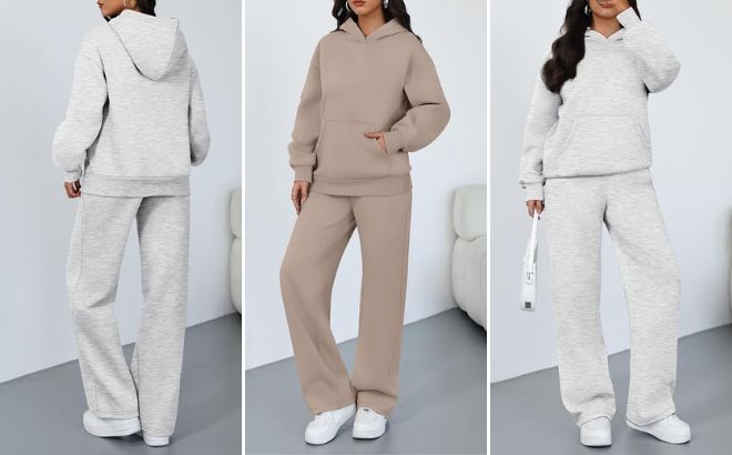 Trendy Queen Womens Oversized Hoodie with Pants Set
