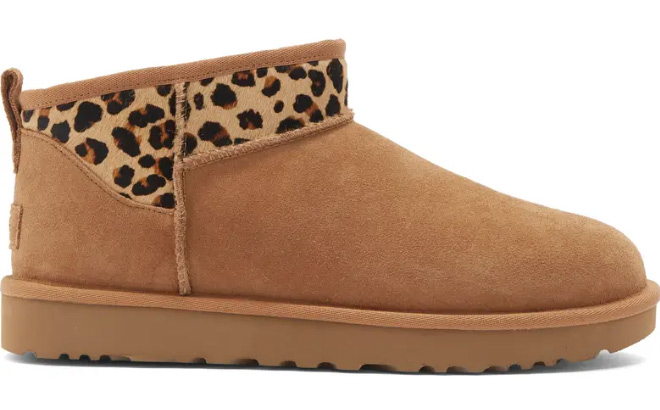 UGG Classic Ultra Mini Wild Leather Booties UGG Classic Ultra Mini Wild Leather Booties